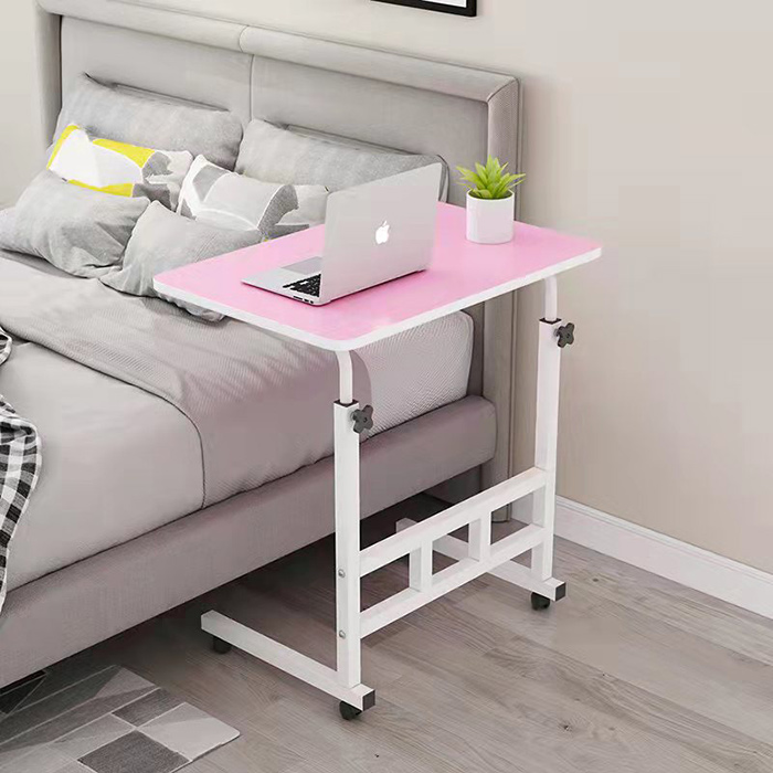 床边桌铁撑粉色