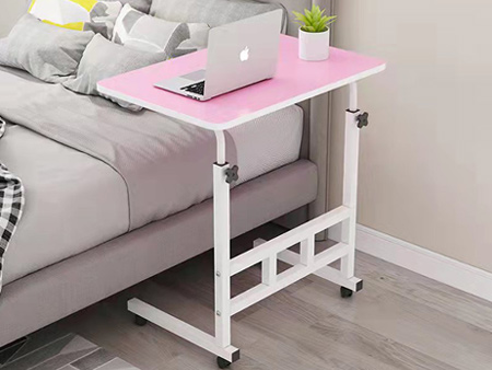 床边桌铁撑粉色